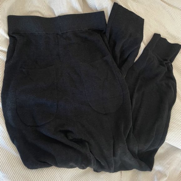 LF Markey 'Yuri' Linen Knit Jogger Blk S / 4 Lounge Fall *very Anthropologie COS - Picture 7 of 13